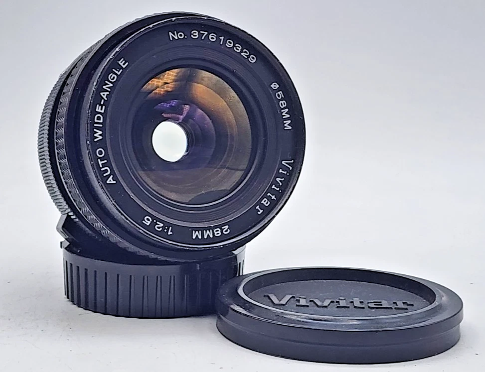 Vivitar Camera Lenses 28mm Focal f/2.5 Maximum Aperture for sale