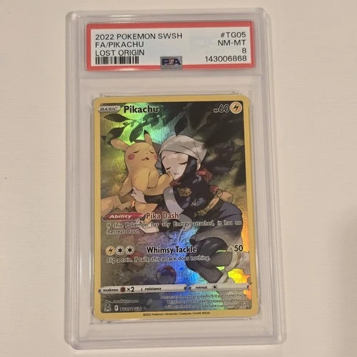 Pokemon Pikachu TG05 Lost Origins PSA 8 Near Mint Mint