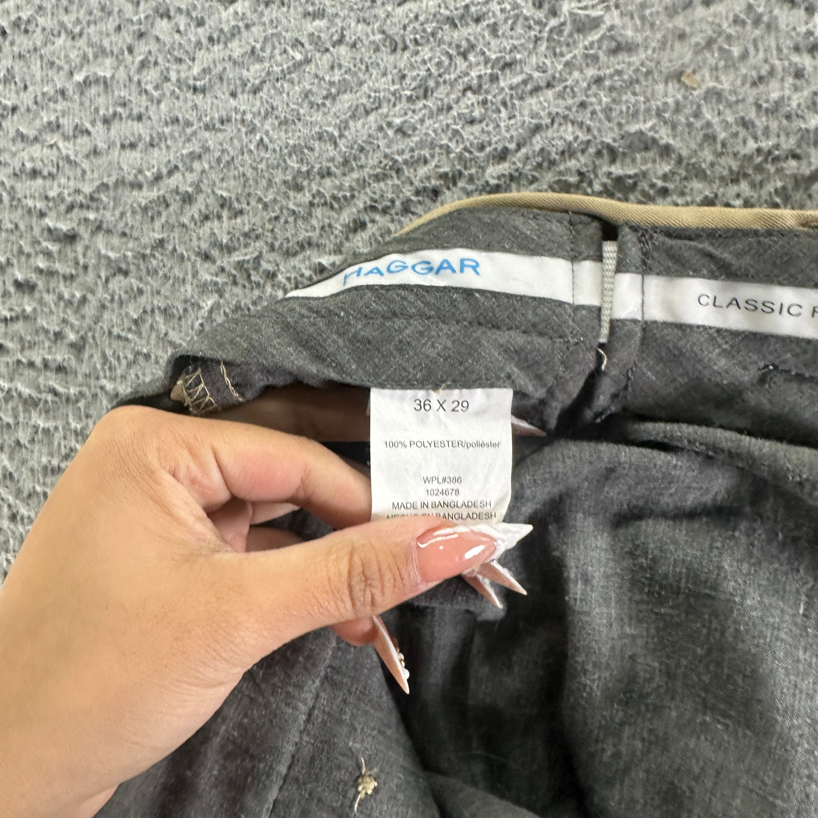 Haggar Cool 18 Pro Pant Mens 36x29 Brown Polyester Dress Straight Office Formal