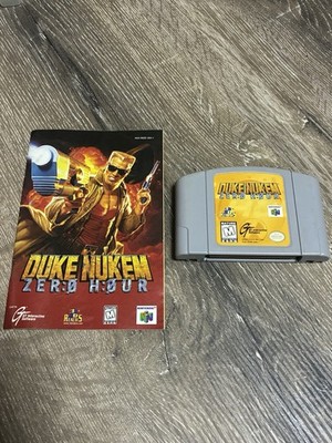 Duke Nukem Zero Hour (Nintendo 64 N64, 1997) Game and Manual
