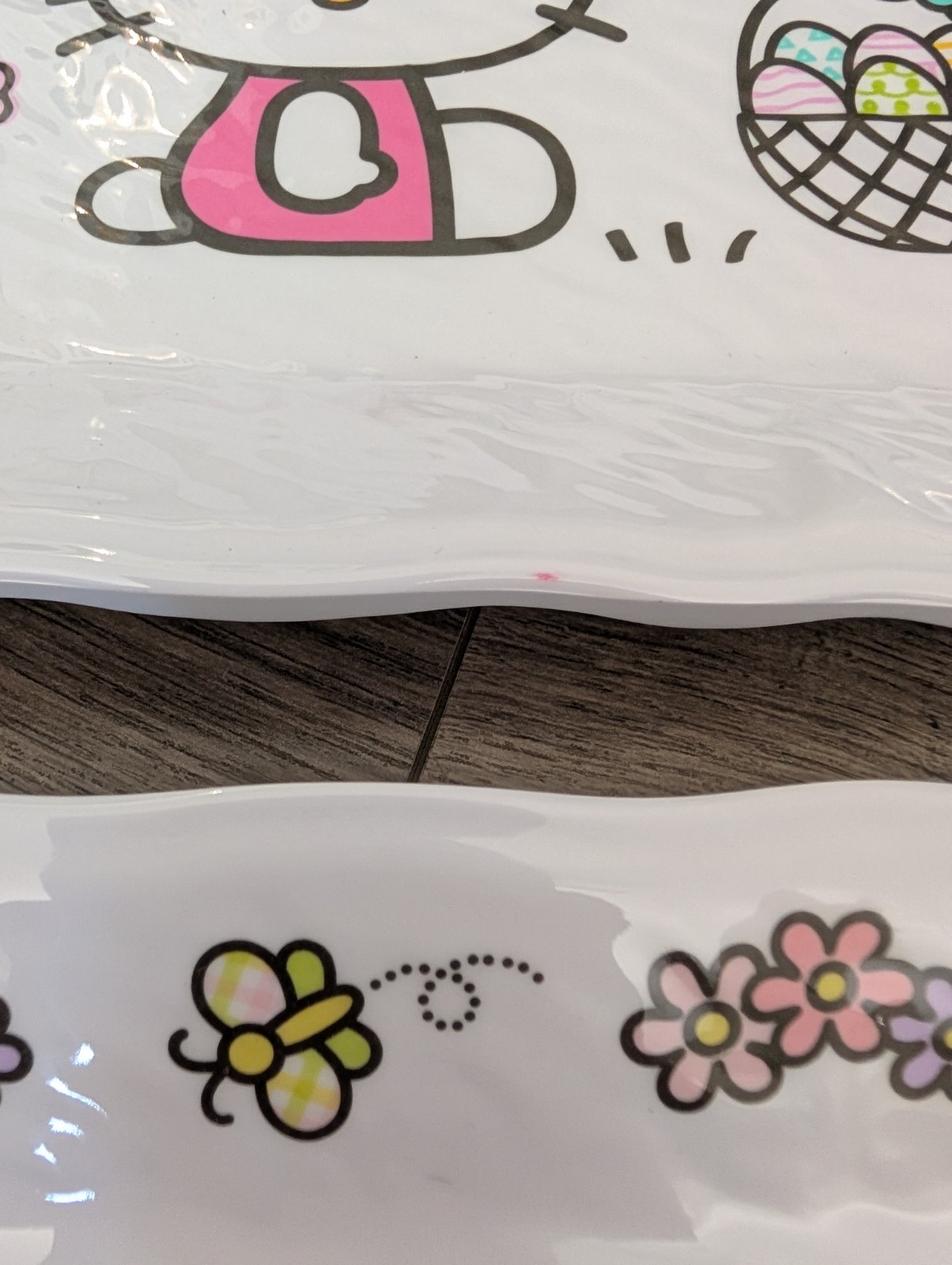 Sanrio HELLO KITTY Melamine Serving Trays Platter NEW Large 18" (Set Of 2)