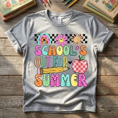 Last Day Of School Retro Schools Out For Summer Tshirt TA79