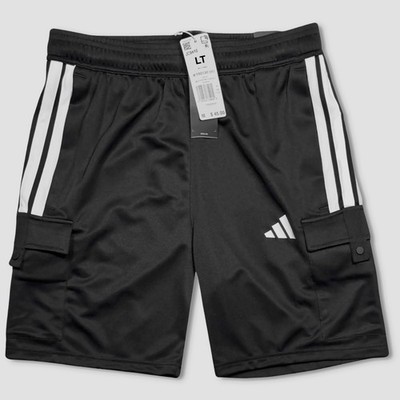 Adidas Tiro Cargo Shorts - NWT Mens Size Large-Tall Black / White - #48490-D3