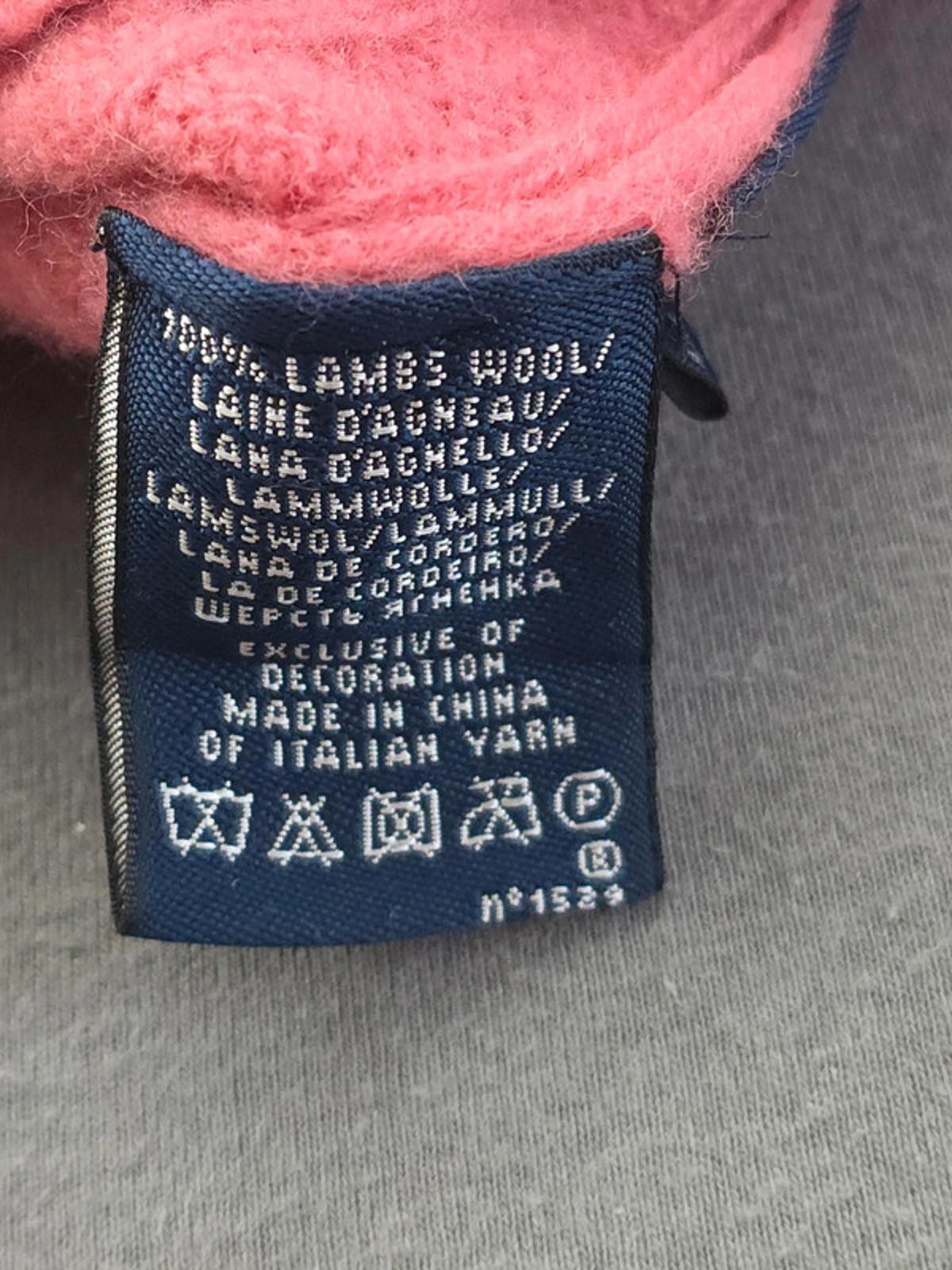 Women’s Pink Ralph Lauren V Neck Lambswool Cable Knit Jumper Size XS image 6