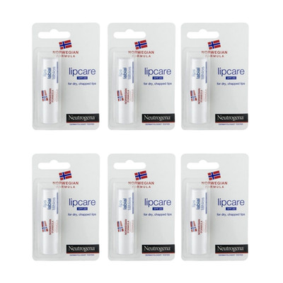 6 x Neutrogena Norwegian Formula Lip Care SPF 20 Lip Balm All-Weather Protection