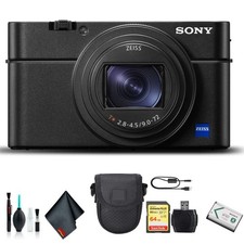 Sony Cyber-Shot DSC-RX100 VI Camera DSCRX100M6/B with Soft Bag, 64GB Memory