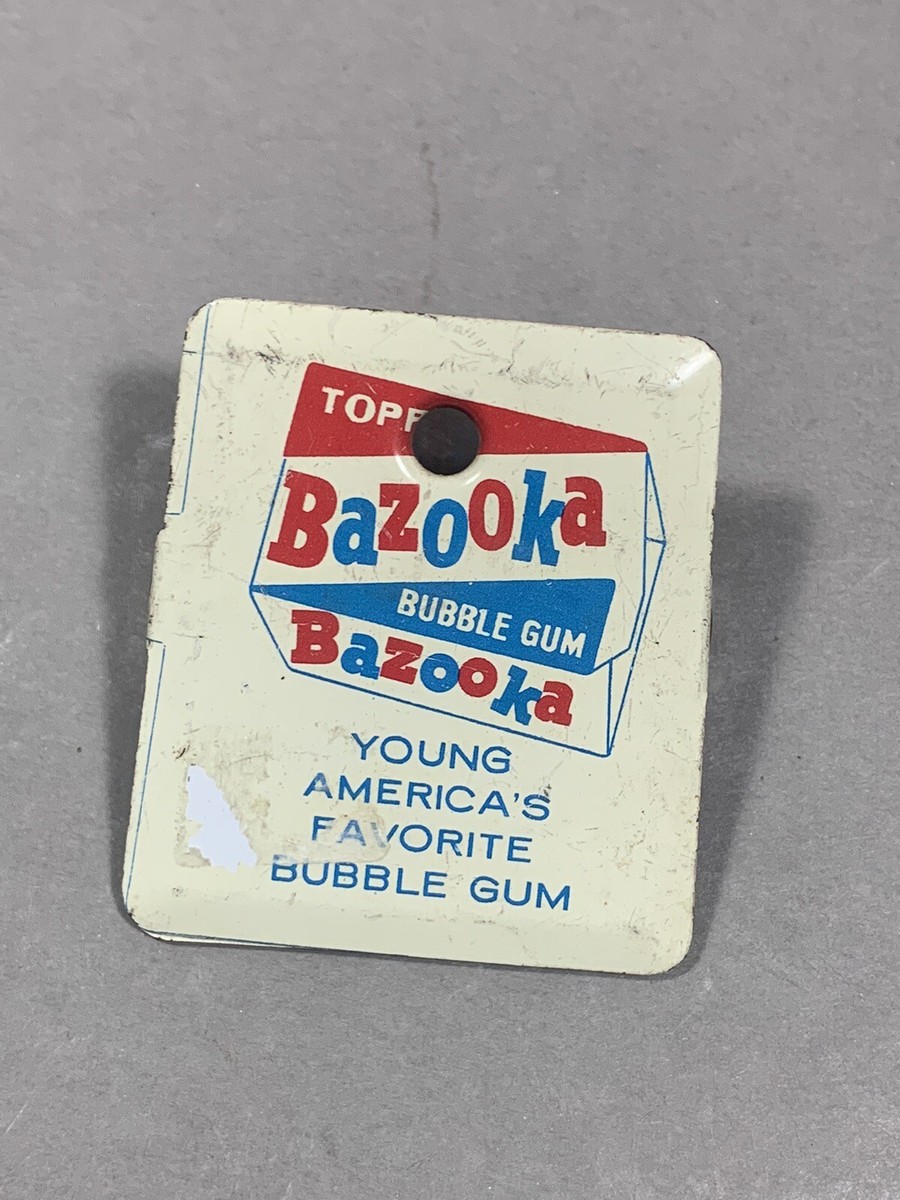 Vintage Topps Bazooka Bubble Gum Tin Litho Old Advertising