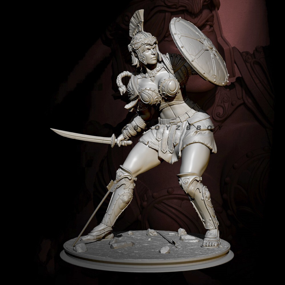 1/24 figuras de resina modelo guerrera griega sin montar sin pintar