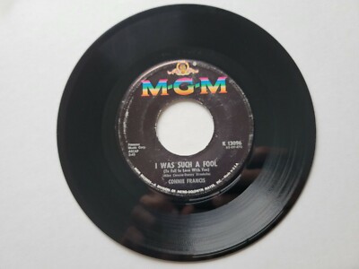 CONNIE FRANCIS - I Was Such a Fool / He Thinks I Still Care 1962 COUNTRY POP mgm