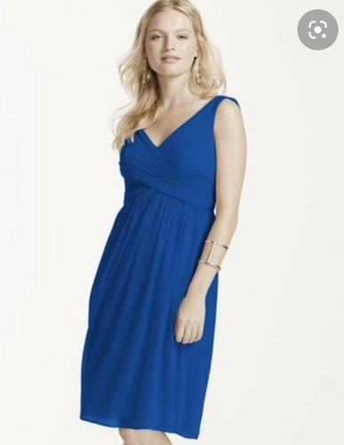 Davids Bridal Long Mesh Dress with Cowl 