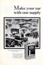 1928 Vintage print ad auto car part Eveready Prestone anti Freeze 2 page ad