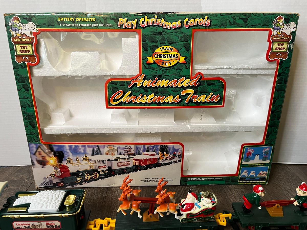 Vintage 1994 North Pole Toy Shop Animated Christmas Train #5301