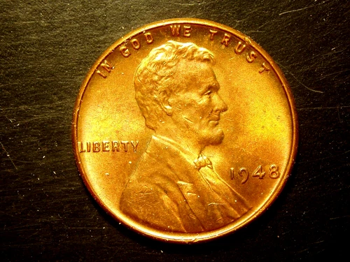 1948  AU LINCOLN WHEAT CENT #13