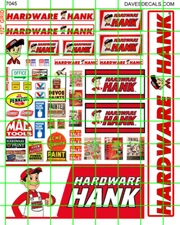 7045 HO 1:87 DAVE'S DECALS DECALS HARDWARE HANK STORE SIGNAGE ASSORTED PRODUCTS