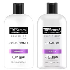 New TRESemme Pro Pure Conditioner Shampoo For Damaged Hair 16 fl oz Each