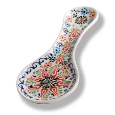 Handmade Ceramic Spoon Rest, Traditional Spoon Holder for Stove Top, Spoon Rests