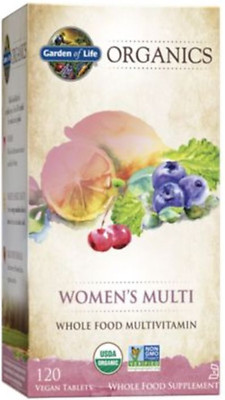 Garden of Life Organics Women's Multi   Whole Food Multivitamin (120 Vegan Tabs)