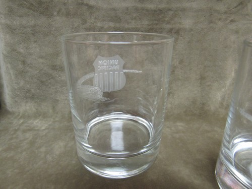 Union Pacific Railroad Deep Etch Rocks Double Old Fashioned Glass Lot of 3 - Picture 4 of 4