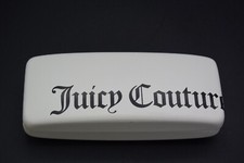 Juicy Couture White Hard Shell Glasses Case Eyeglasses Sunglasses Clamshell Y2K