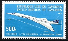 Kamerun - Erster Linienflug der &bdquo;Concorde&ldquo; postfrisch 1976 Mi. 818