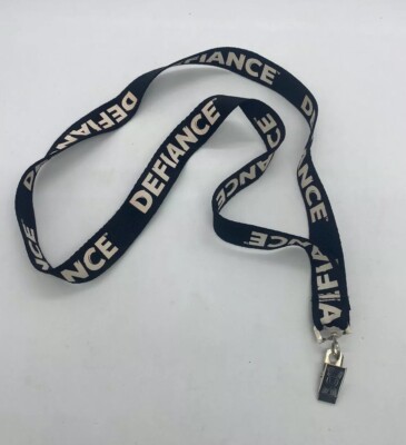 Defiance Video Game Lanyard Black Clip GameStop Promo