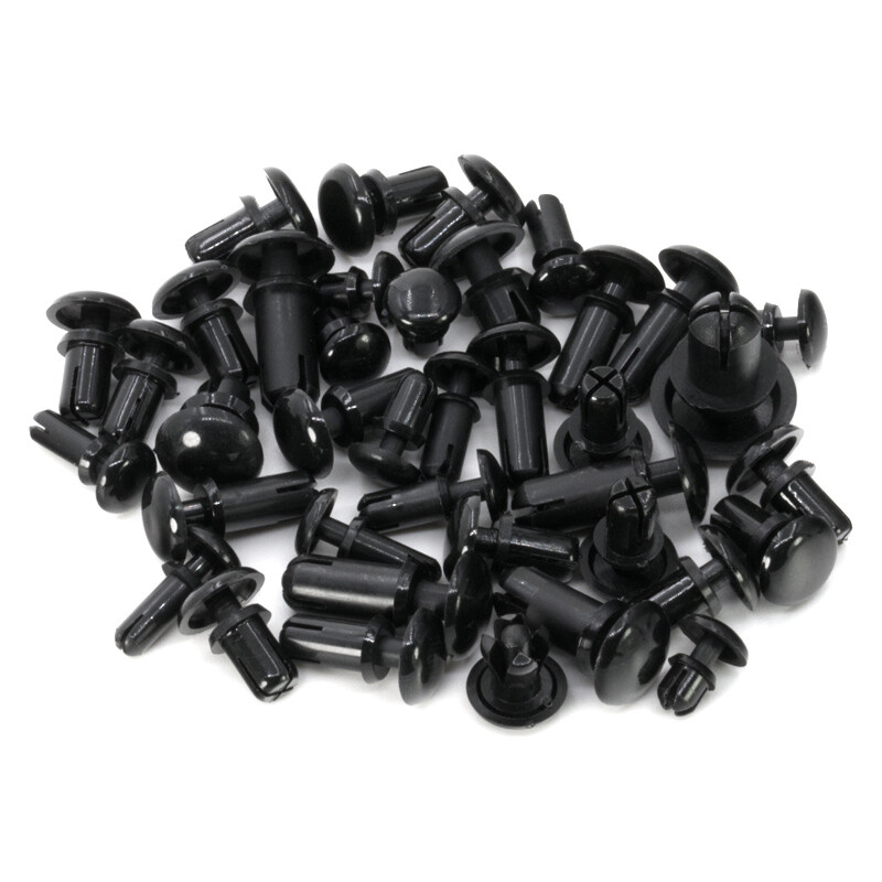 Rivetti in plastica a pressione per legatoria 2,5 mm, Nero