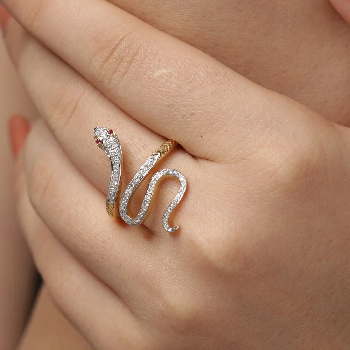 Anello store serpente diamanti