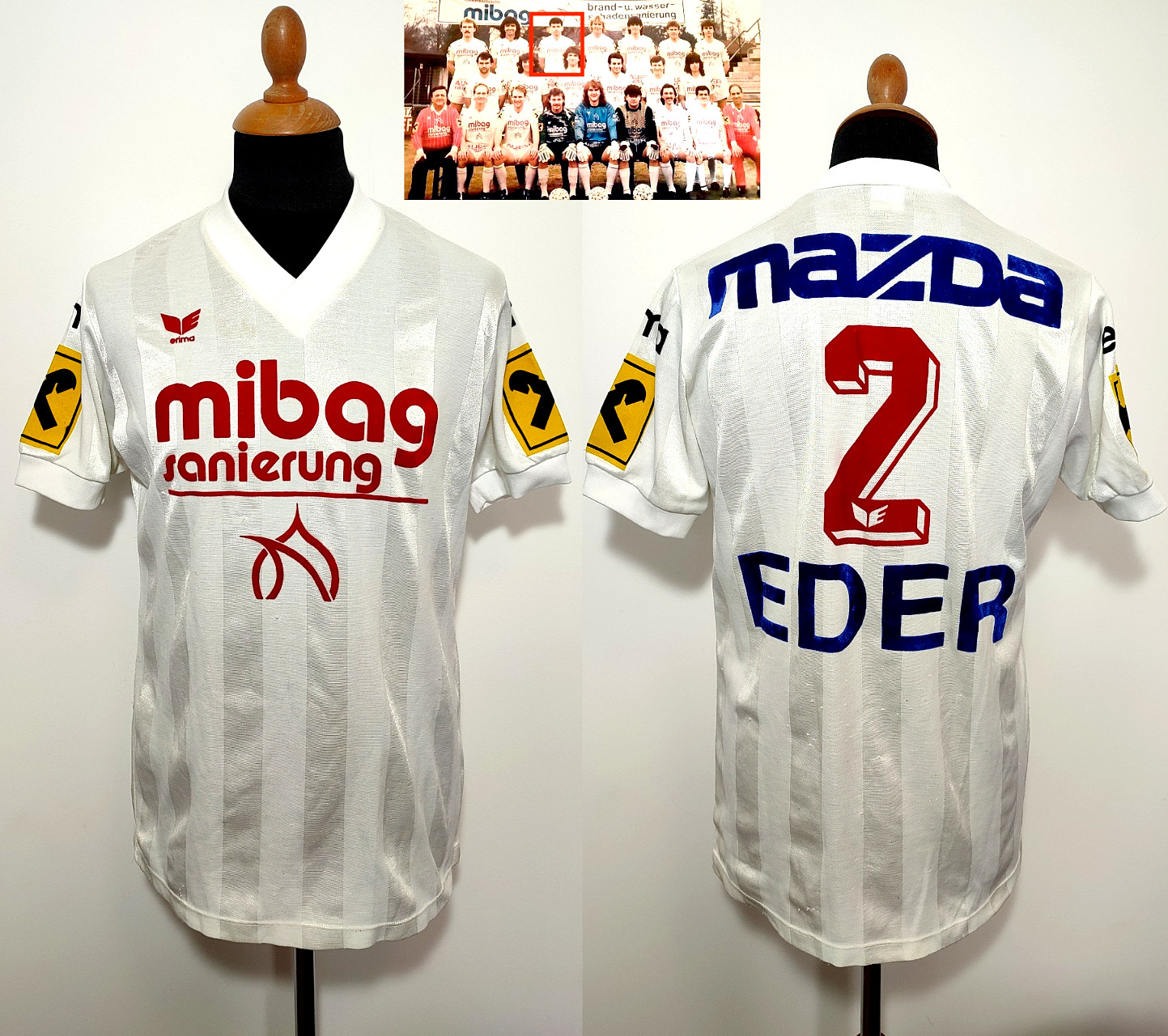 Vintage Vorwärts Steyr Player Jersey 1990/91 Matchworn Radan Lukic #2 XL Erima