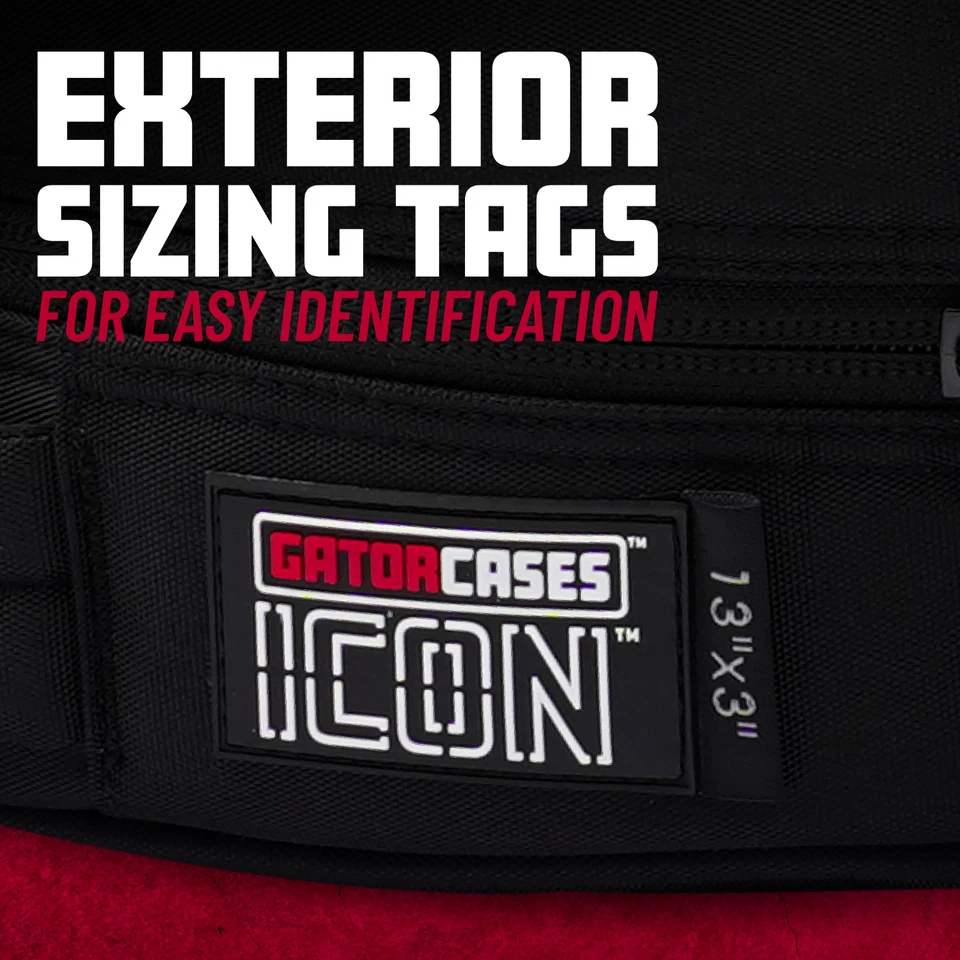 Gator чехлы ICON Premium 4 изделия рок барабанная установка сумки; 22 x 18, 16 x 16, 12 x 9, 10 x 8 - Изображение 4 из 4