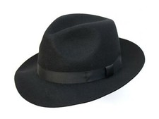Trilby Hat - Superb Quality. 100% Wool. Snap Brim. Lined. Showerproof