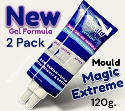 2 X MOULD MAGIC EXTREME GEL FORMULA 120G TUBES Eco Friendly TAPS SINKS GROUT
