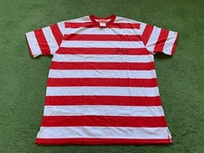 MEN'S 4HUNNID 400 YG HIP HOP RED & WHITE STRIPED T-SHIRT SIZE S NWOT 