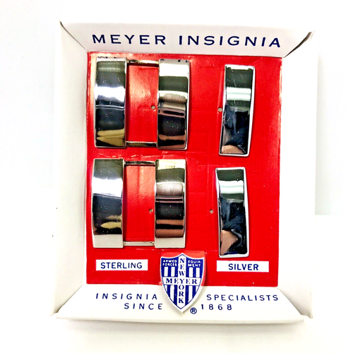 Meyer Insignia Sterling Silver Dress Bars Military Rank CAPTAIN