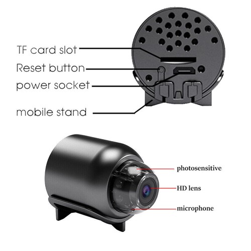 Mini Camera Wireless Built-in battery Wifi Home Security - HD 1080P Night Vision - Picture 15 of 17