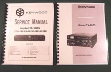Kenwood TS-180S Service & Instruction Manuals: with 11" X 17" Foldout Schematics