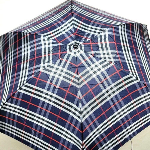 Burberrys Taschenschirm Nova Check Navy 1990er Authentic - Bild 19 von 24