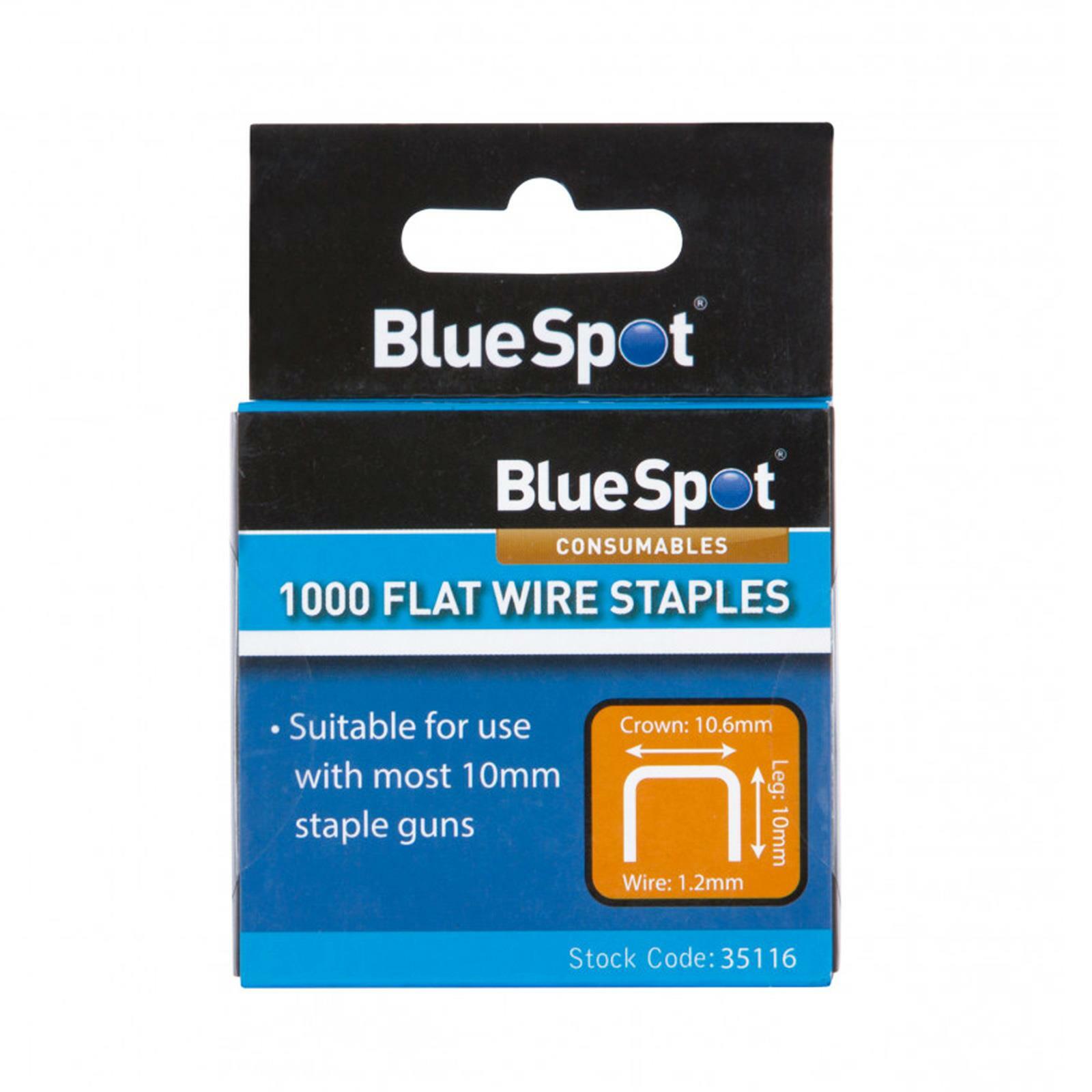BlueSpot 1000 x 10mm Piatto Filo Graffette - Adatto Per Uso Con 10mm Cucitrici