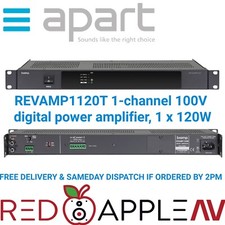 Apart Revamp 1120T 1 Channel Class D Fanless Amp 1 x 120W 100V or 4  1U