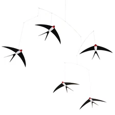 Flying Swallows Birds Nursery Baby Mobile Hanging Room Home Décor Kids Gift