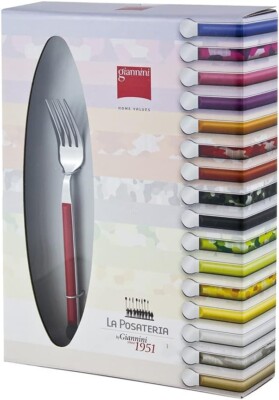 Besteckset 24-teilig Giannini Edelstahl 18/10 Design Antonella Filippini verschiedene Farben