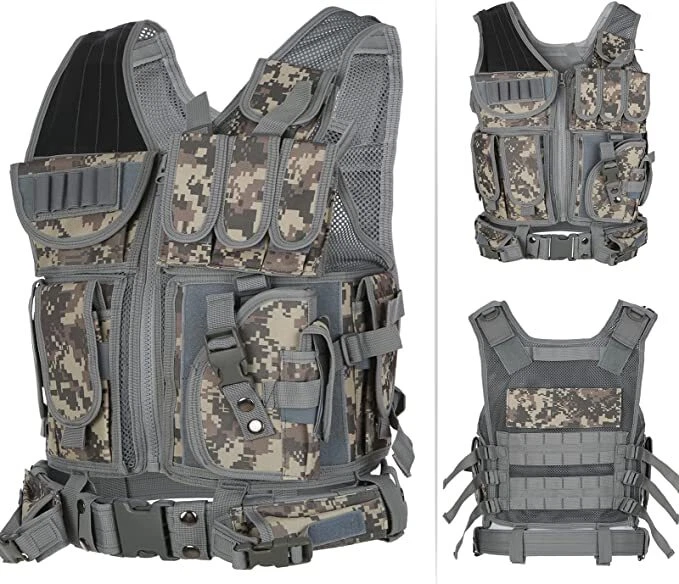 Lixada Mens Vest Military Tactical Army Polyester Waistcoat for