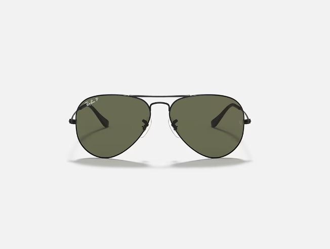 Ray-Ban Aviator Classic, Black Frame/Green Lens - Size  display picture 1