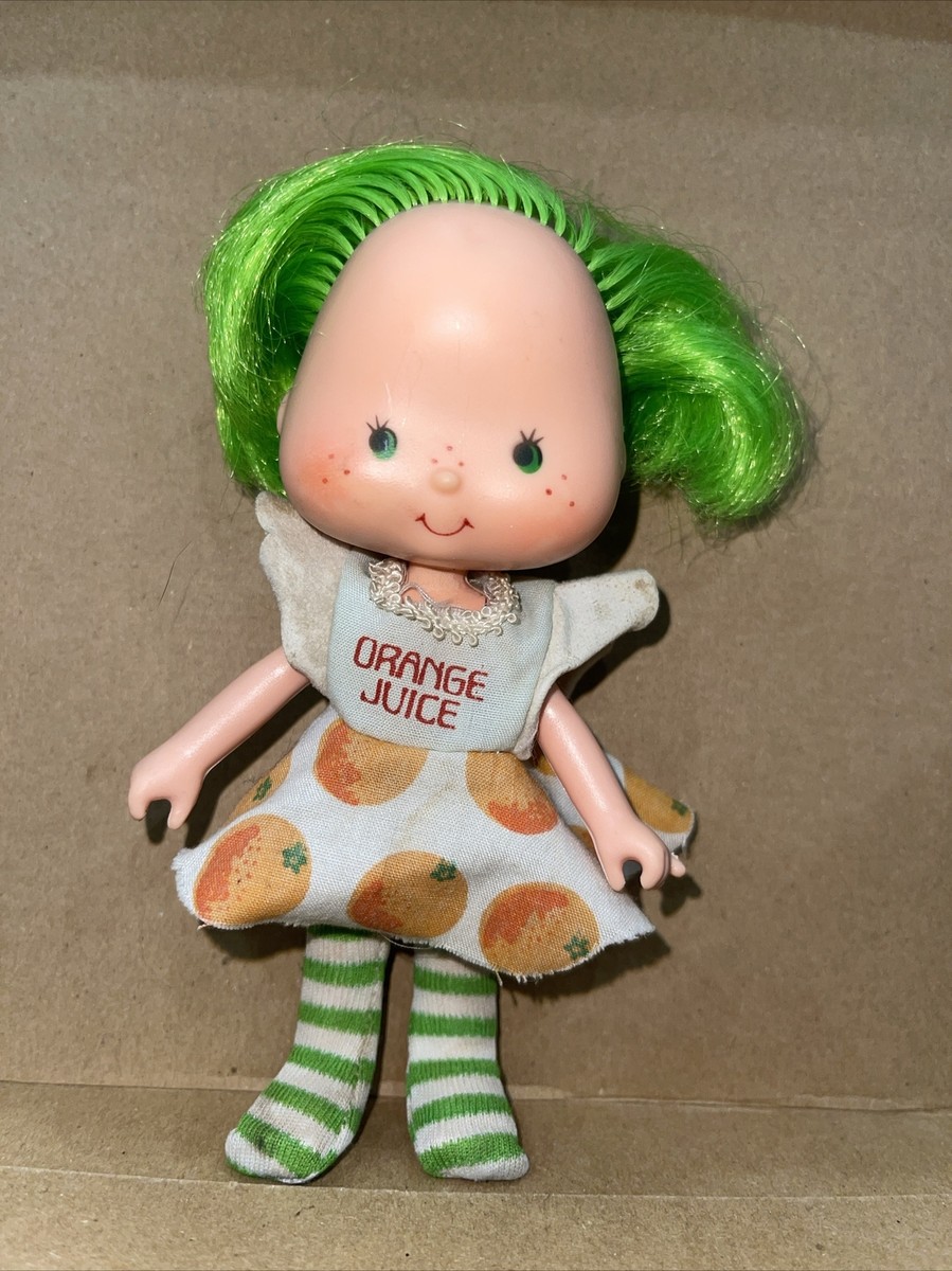 Vtg Strawberry Shortcake Doll Lime Chiffon In Orange Juice Dress | eBay