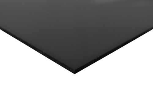 Feuille plastique polycarbonate noir BuyPlastic 1/8" x 24" x 24", panneau Lexan - Photo 1/5