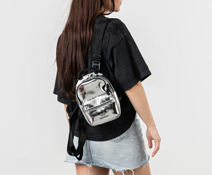 Adidas mini backpack best sale silver