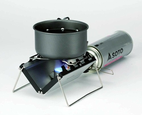SOTO G Stove ST-320 Cassetta compatta bruciatore singolo con borsa portaoggetti campo senza gas - Foto 6 di 11