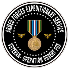 Armed Forces Expeditionary Service Veteran Bumper Sticker Vinyl Decal 5"