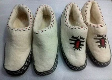 NEW ALBANIAN HANDCRAFT WOOL BOOTEES SLIPPERS SHOES SOCKS LEATHER PAPUCE-nr.35-44