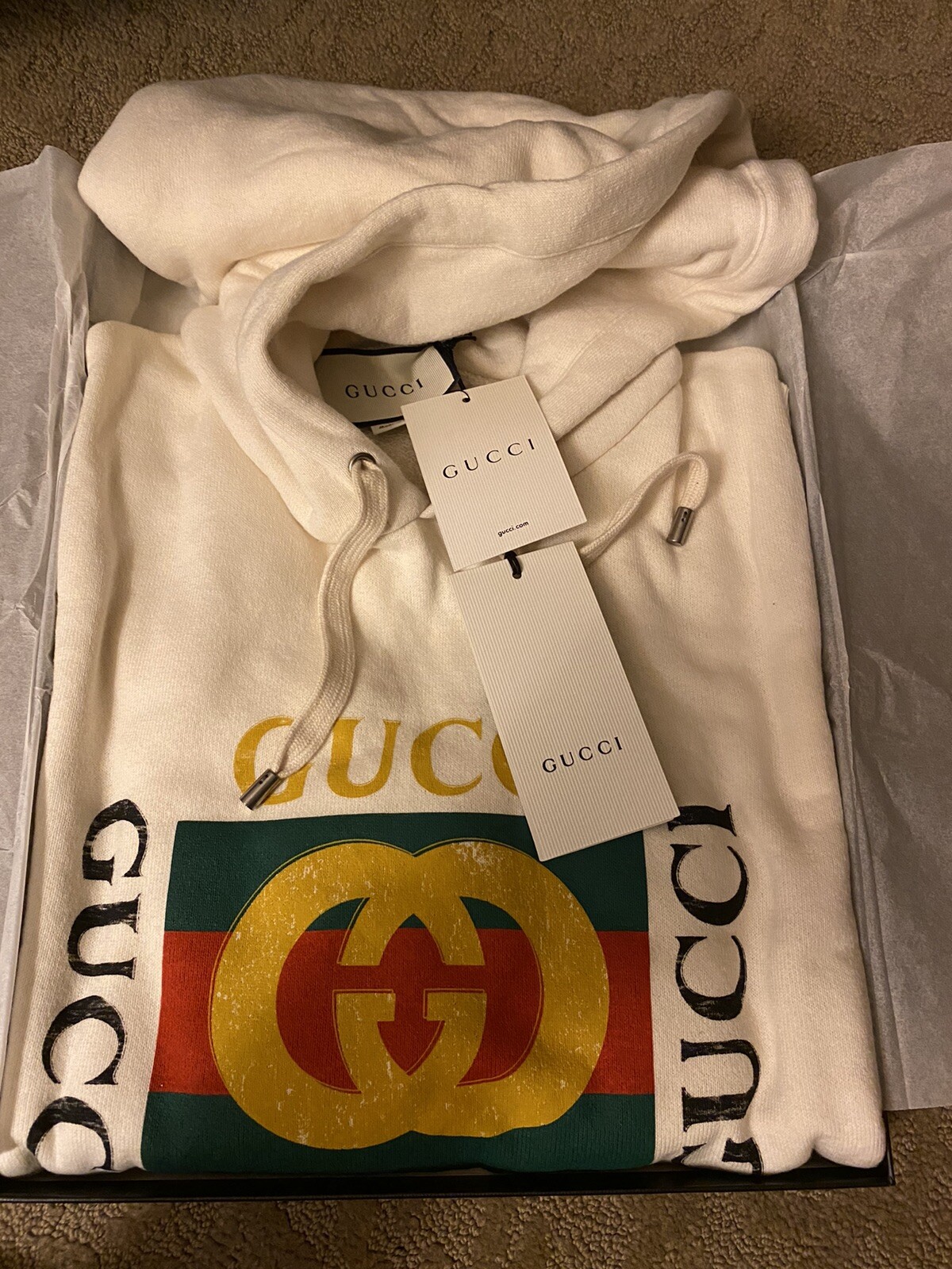 Gucci Oversize Sweatshirt with Gucci Logo Brand New with Tags Size Large |  eBay