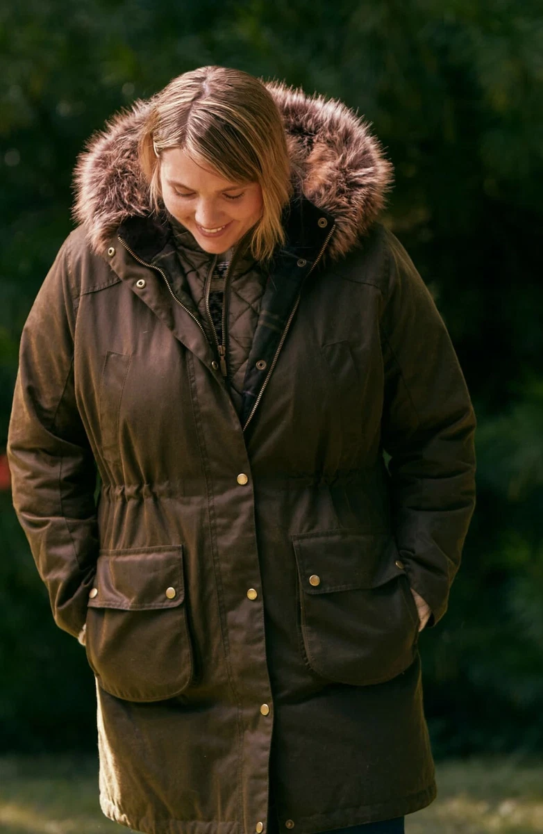 Barbour thrunton store waxed cotton jacket
